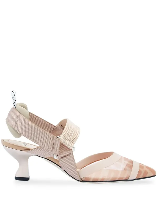 ColibrÌ Leather And Mesh Slingbacks - Fendi