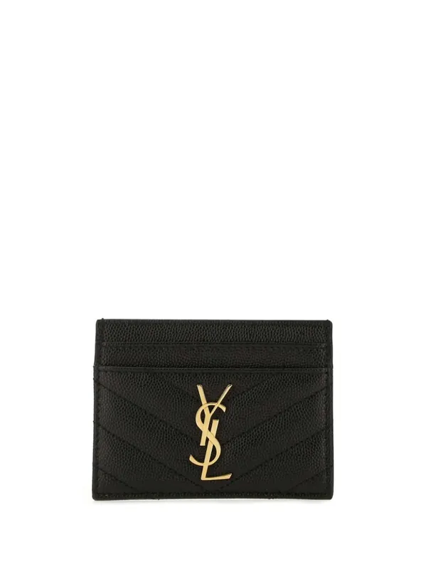 Cassandre MatelassÉ Card Case In Grain De Poudre Leather - Saint Laurent