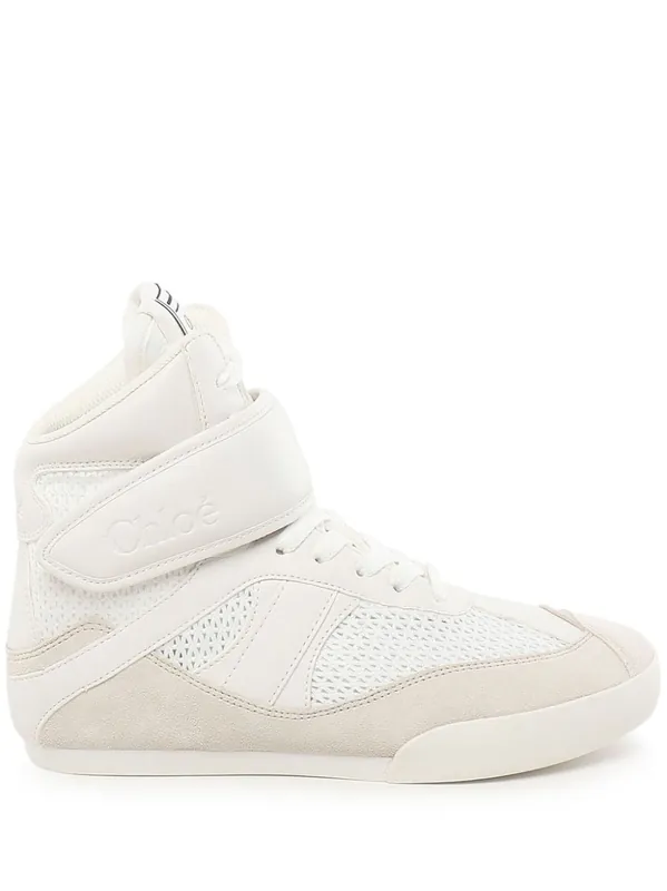 Mesh And Suede Kick High-Top Sneakers