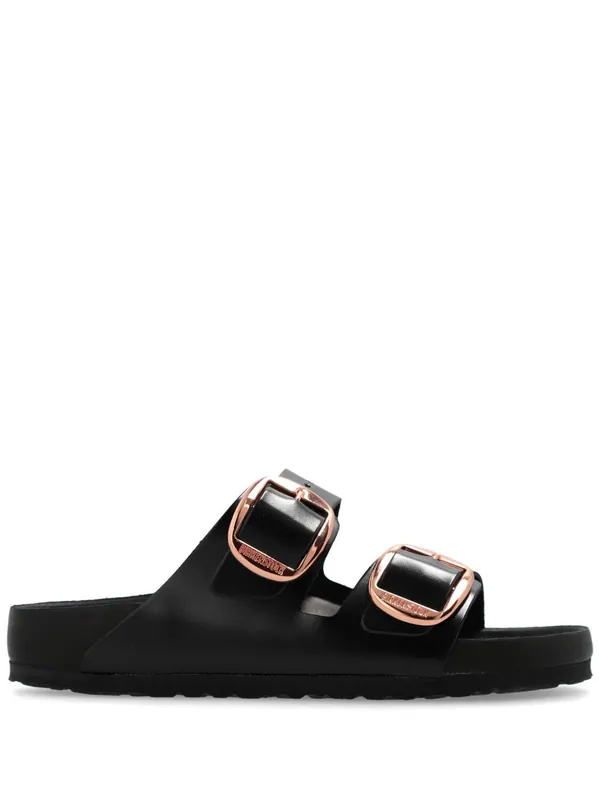 Arizona Big Buckle High-Shine Leather Sandals