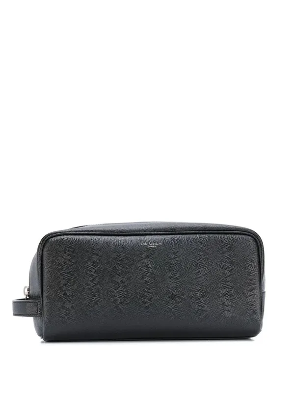 Grooming Case In Embossed Leather - Saint Laurent