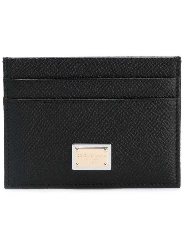 Dauphine Calfskin Card Holder With Branded Plate - Dolce & Gabbana