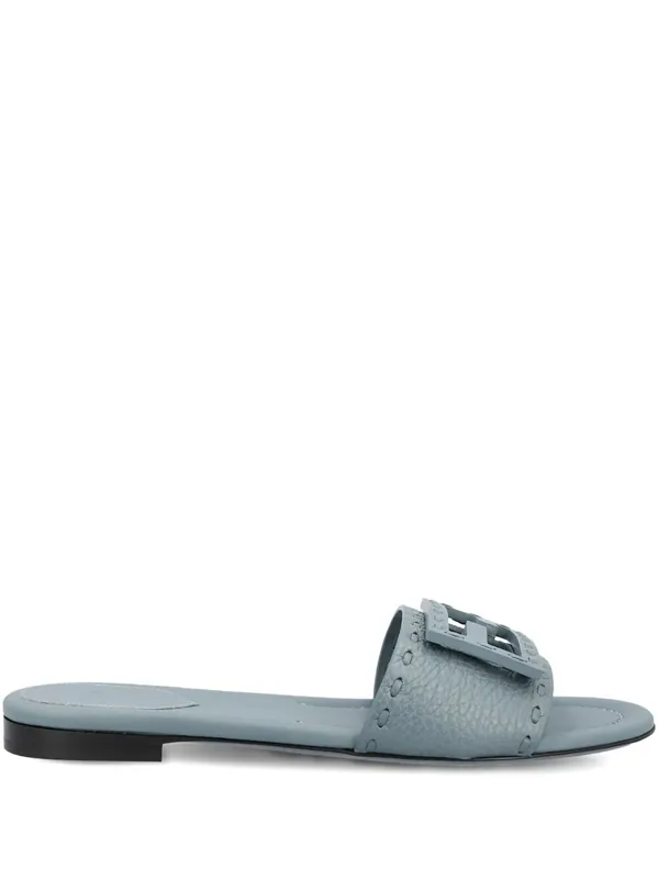 Baguette Wide-Band Leather Slides
