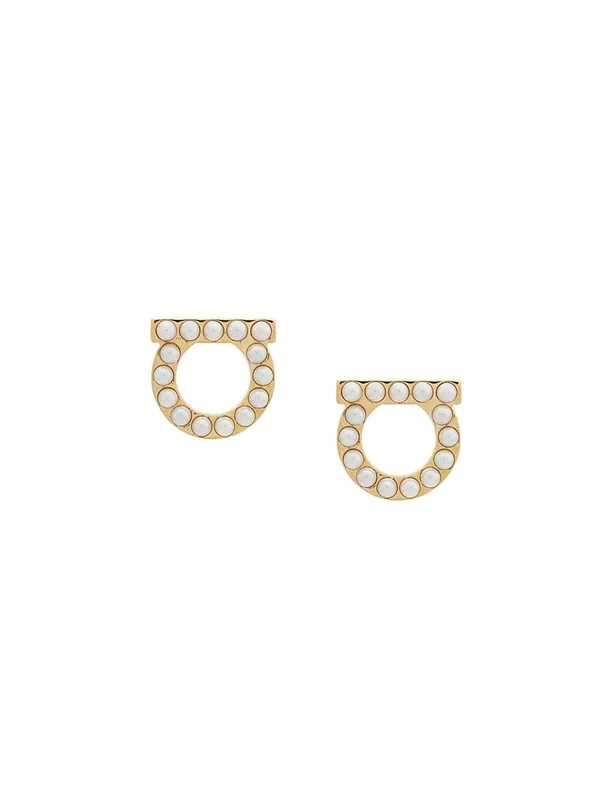 Gancini Pearls Earrings - Ferragamo