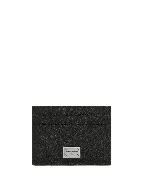 Calfskin Card Holder With Branded Plate - Dolce & Gabbana