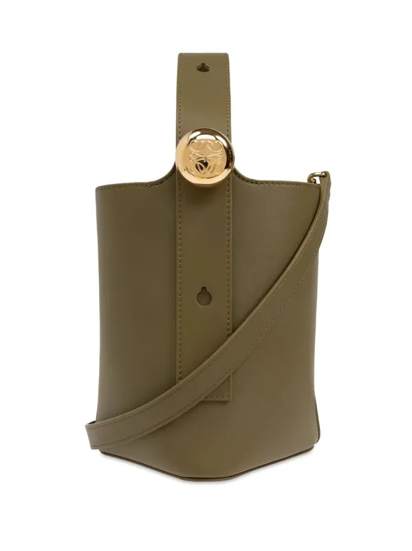 Smooth Leather Mini Pebble Bucket Bag - Loewe