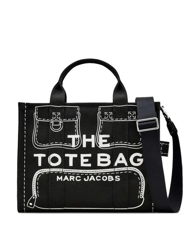 The Trompe L`Oeil Cargo Canvas Medium Tote Bag - Marc Jacobs