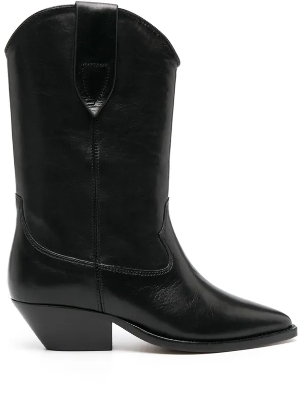 Duerto Leather Cowboy Boots - Isabel Marant