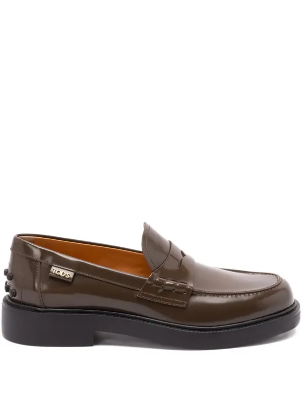 Shaded Finishing Leather Penny Loafers - Tod`S