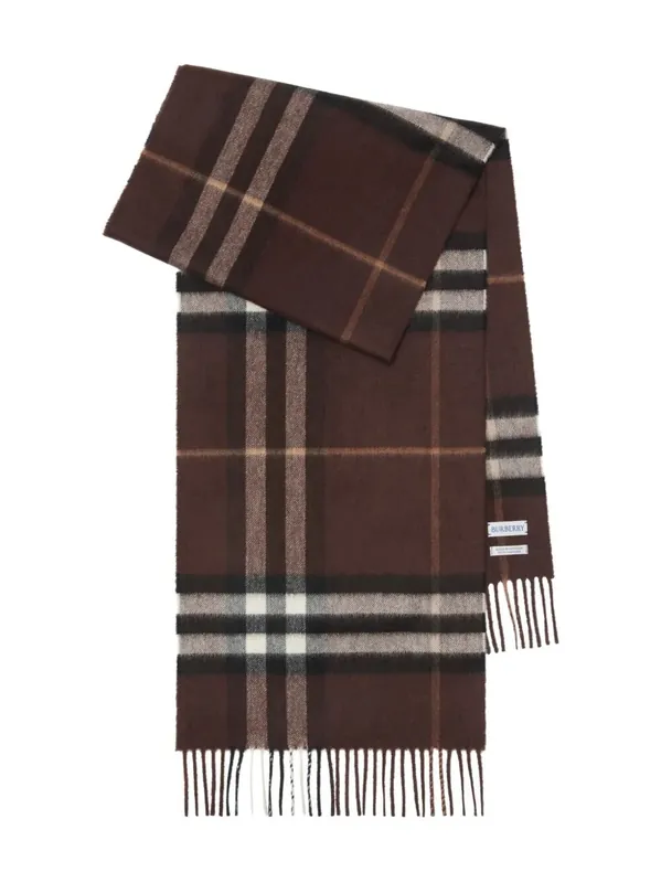 Giant Check Cashmere Scarf - Burberry London England