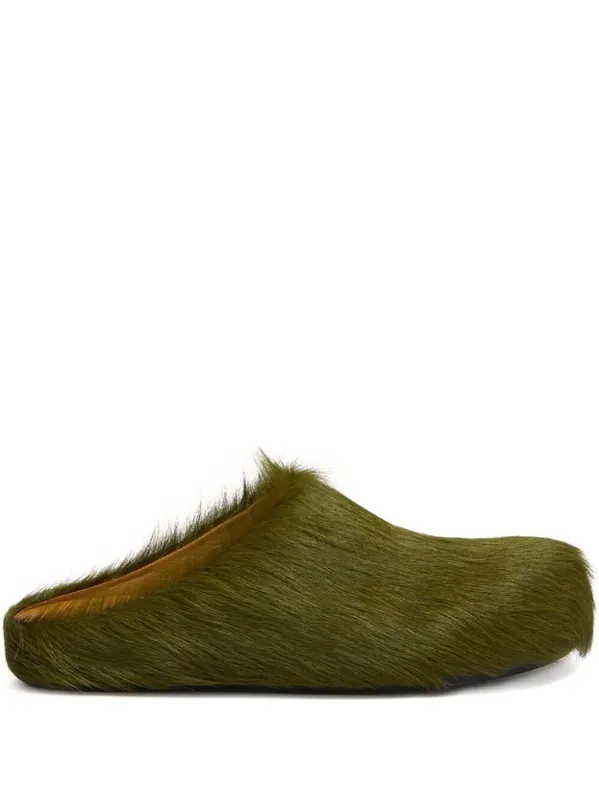 Long Hair Calfskin Fussbett Sabot - Marni