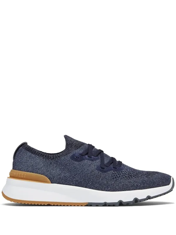 Cotton ChinÉ Knit Runner Sneakers - Brunello Cucinelli