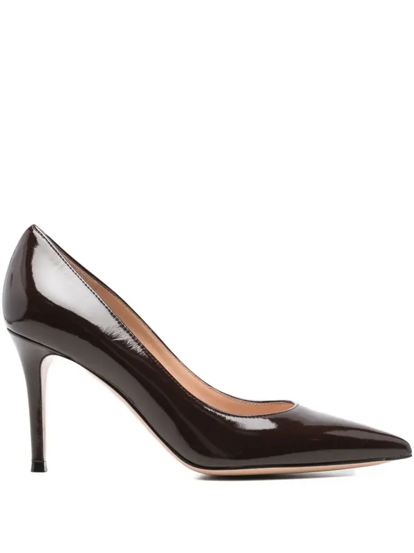 Gianvito 85 Glossy Nappa Leather Pumps - Gianvito Rossi