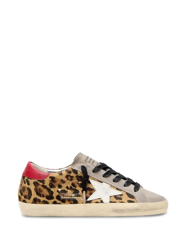 Super-Star Leopard Horsy Sneakers With Leather Star And Heel Tab