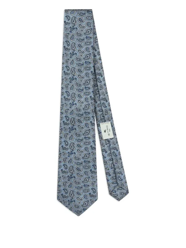 Silk Jacquard Tie With Micro Paisley Motif - Etro