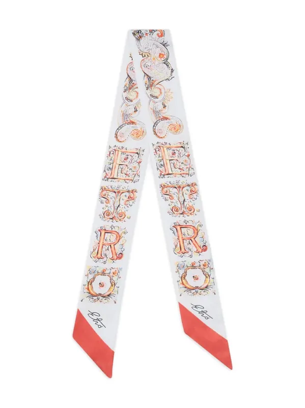 Silk Paisleyina With Logo And Floral Paisley Motif - Etro