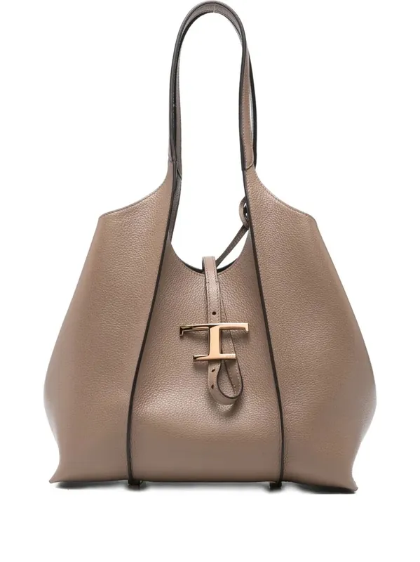 T Timeless Small Leather Shopping Bag - Tod`S