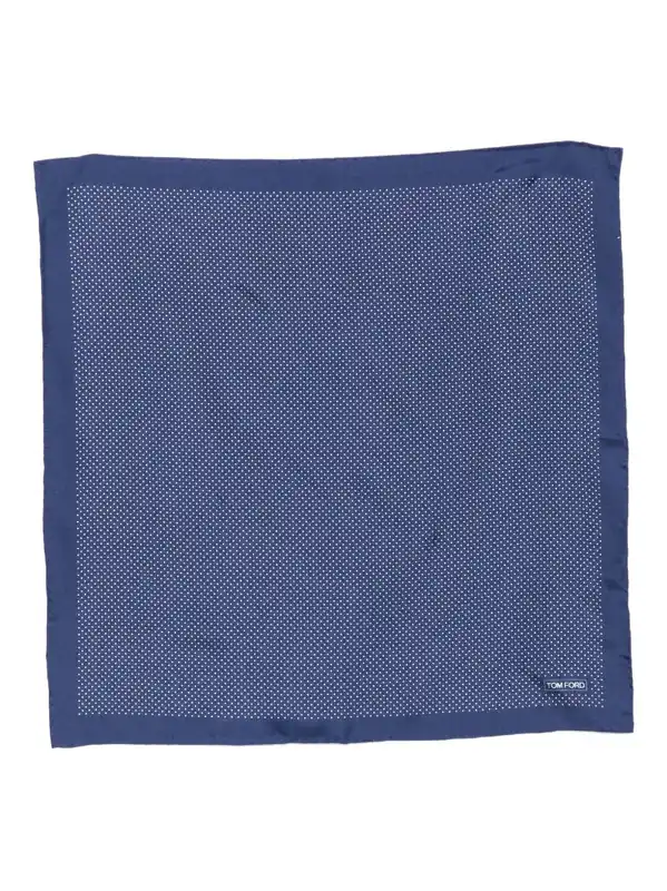 Dot-Print Silk Pocket Square