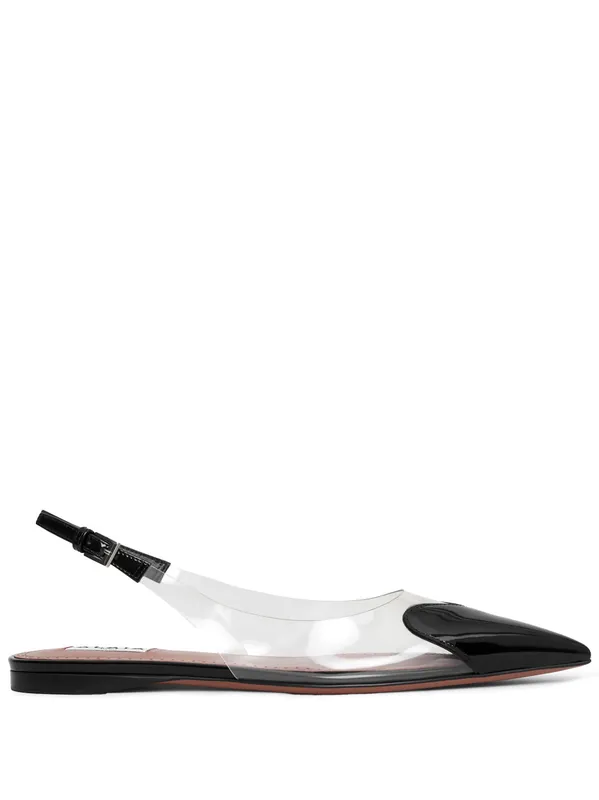 Le CŒUr Flat Slingbacks In Patent Calfskin - Alaïa