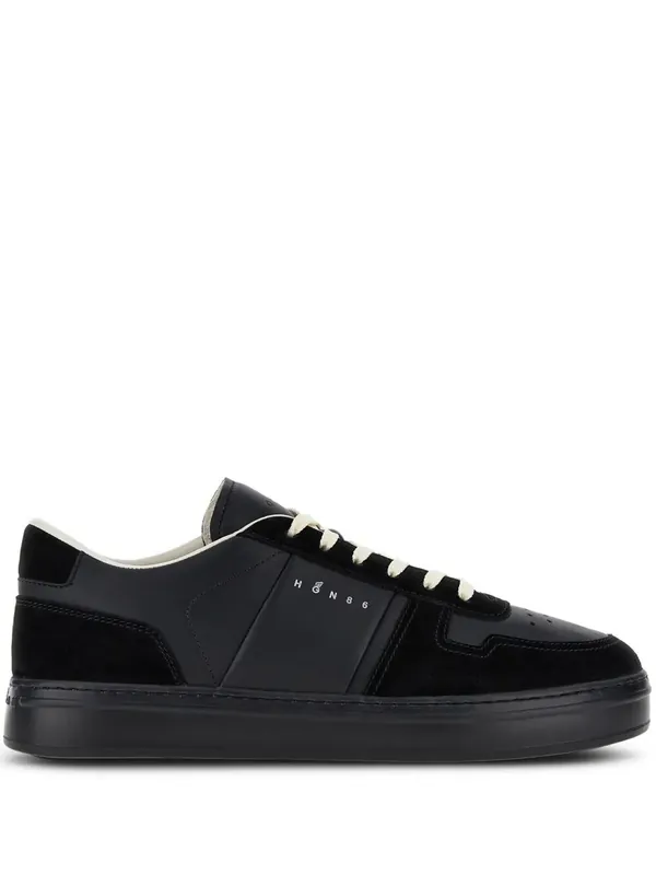 H-Tv Smooth And Suede Leather Sneakers