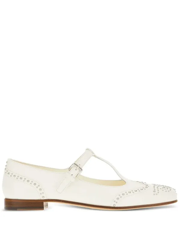 Opal Met Nappa Mary Jane Ballet Flat With Studs - Church's