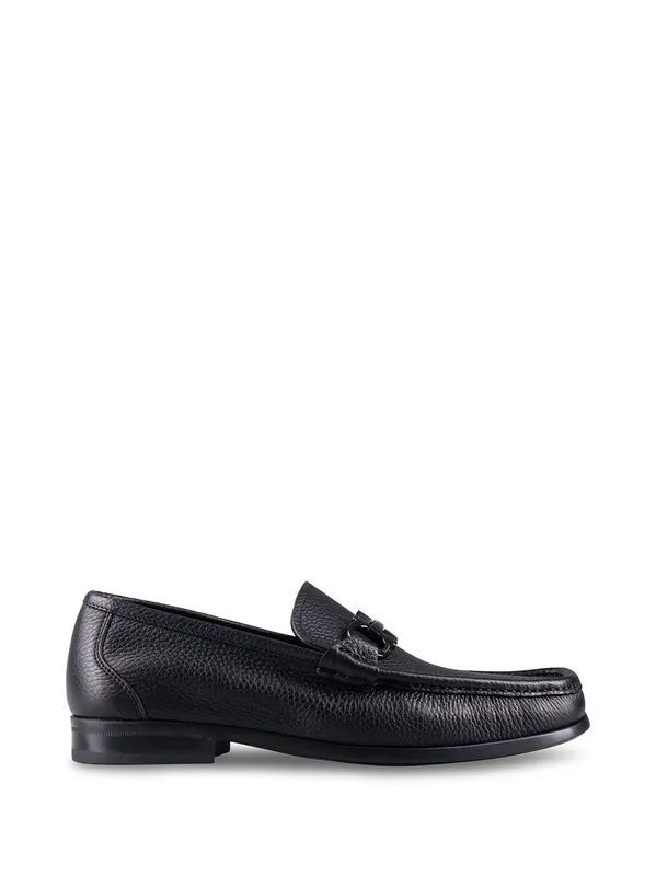 Grained Leather Gancini Loafers - Ferragamo