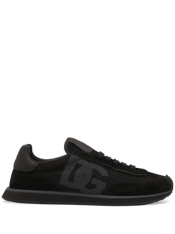 Suede And Mesh Dg Cushion Sneakers - Dolce & Gabbana