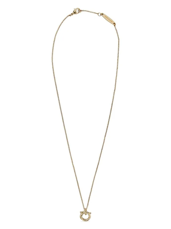 Gancini Torchon Pendant Necklace - Ferragamo