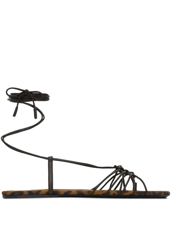 Ankle Strap Babylone Flat Sandals - Saint Laurent