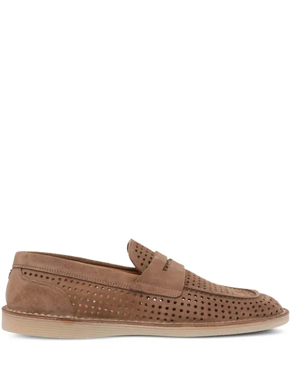 New Florio Perforated Suede Loafers - Dolce & Gabbana