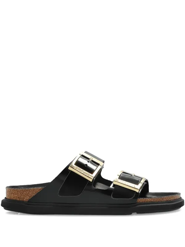 Arizona Droplet Buckle Shiny Leather Sandals - Birkenstock