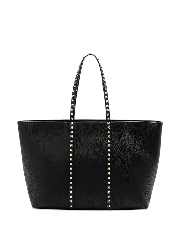 Valentino Garavani Rockstud Shopping Bag In Grainy Leather
