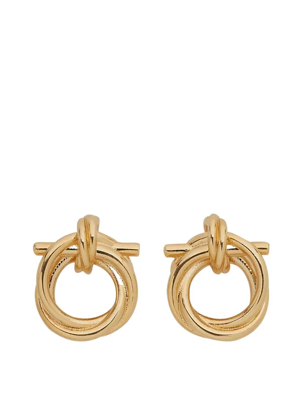 Gancini Torchon Earrings - Ferragamo