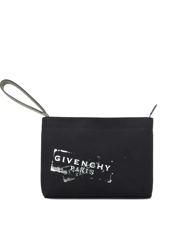 Logo-Print Compact Pouch