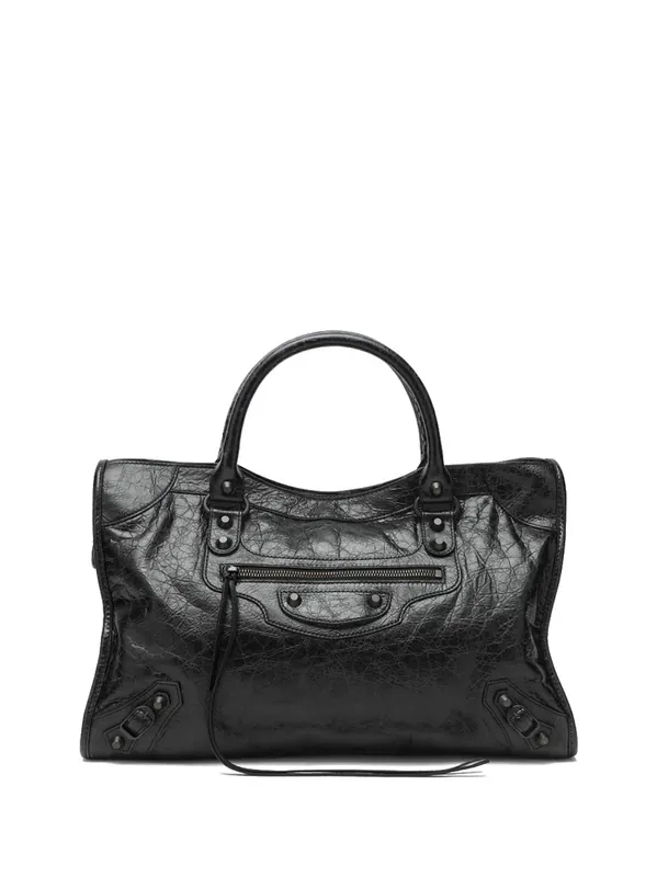 Le City Medium Bag In Arena Leather - Balenciaga