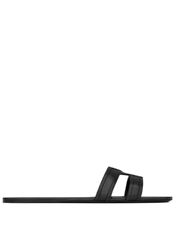 Mabrouka Smooth Leather Slides - Saint Laurent