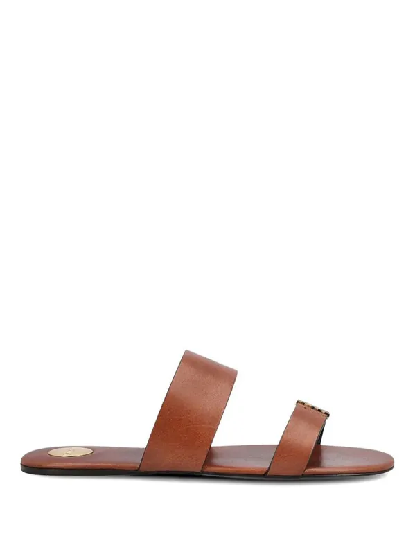 Babylone Slides In Smooth Leather - Saint Laurent