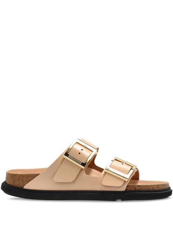 Arizona Droplet Buckle Shiny Leather Sandals - Birkenstock
