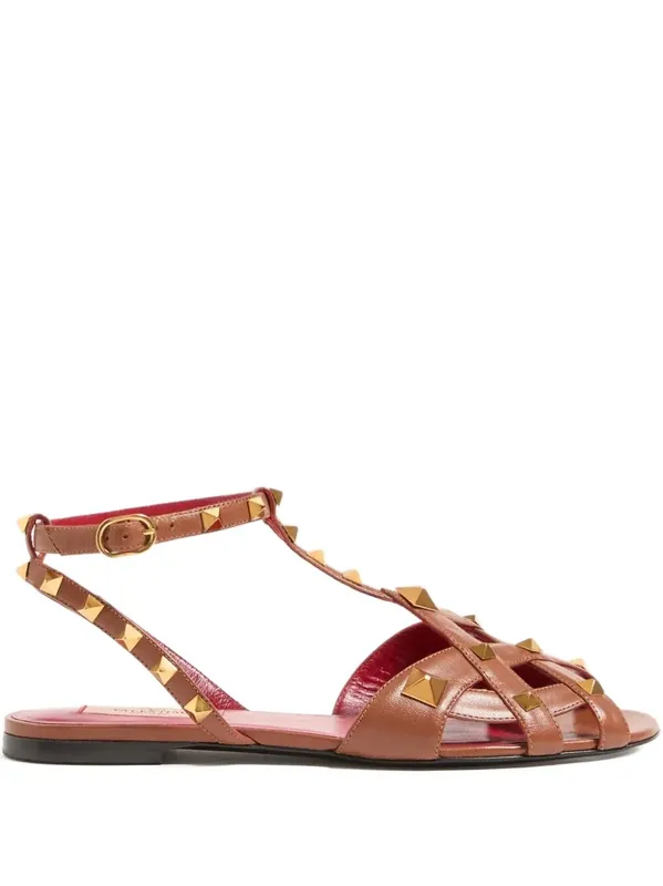 Studdy Kidskin Flat Sandals - Valentino Garavani