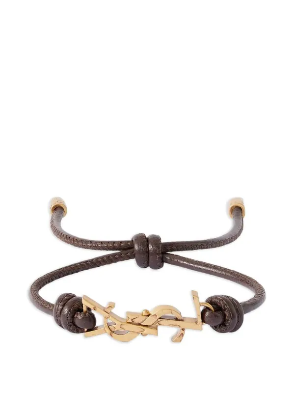 Leather Cord Cassandre Bracelet - Saint Laurent