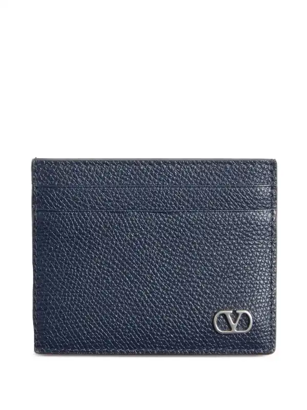 Vlogo Signature Garnet Calfskin Card Holder - Valentino Garavani