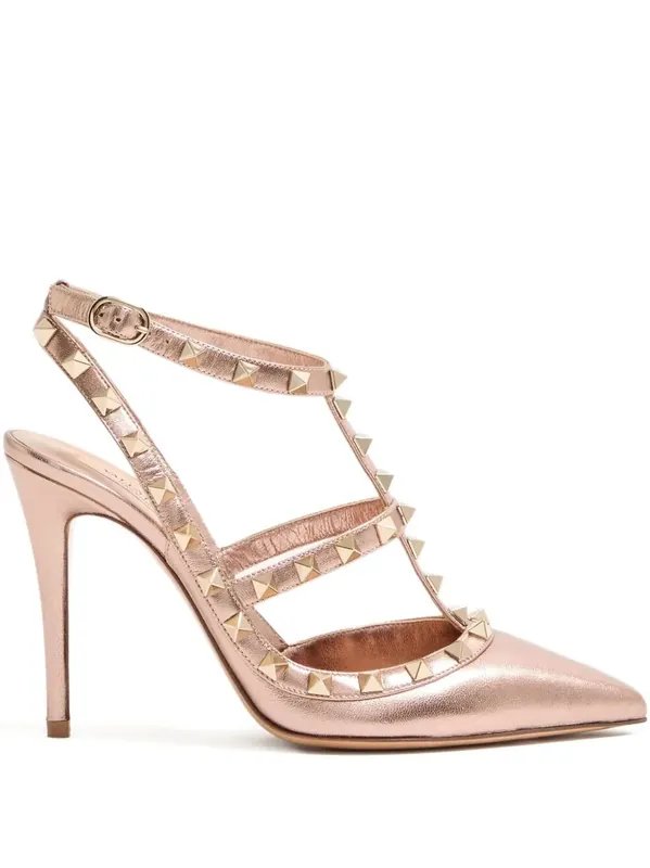 Rockstud Laminated Nappa Leather Pumps 100 - Valentino Garavani