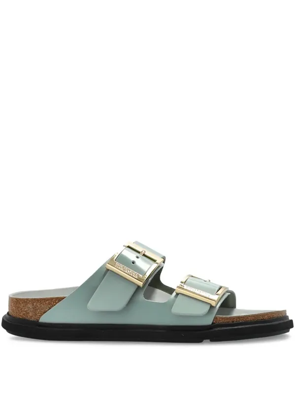 Arizona Droplet Buckle Shiny Leather Sandals - Birkenstock