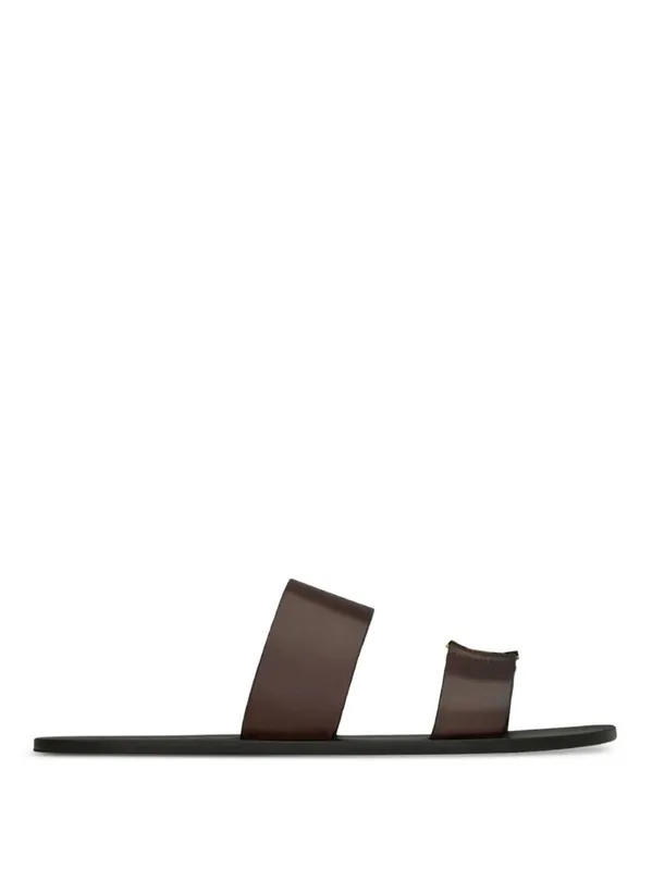 Babylone Slides In Smooth Leather - Saint Laurent