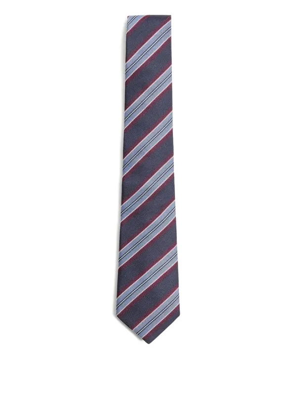 Valentie Jacquard Regimental Silk Tie - Valentino Garavani