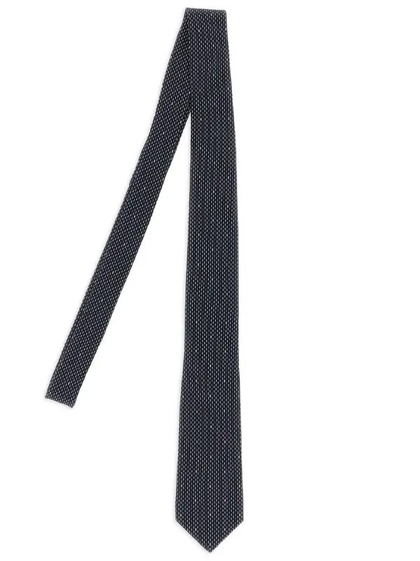 Dotted Tie In Silk Crepe - Saint Laurent