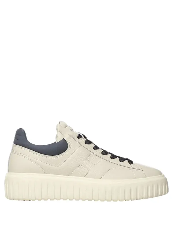 H-Stripes Grained Leather Sneakers