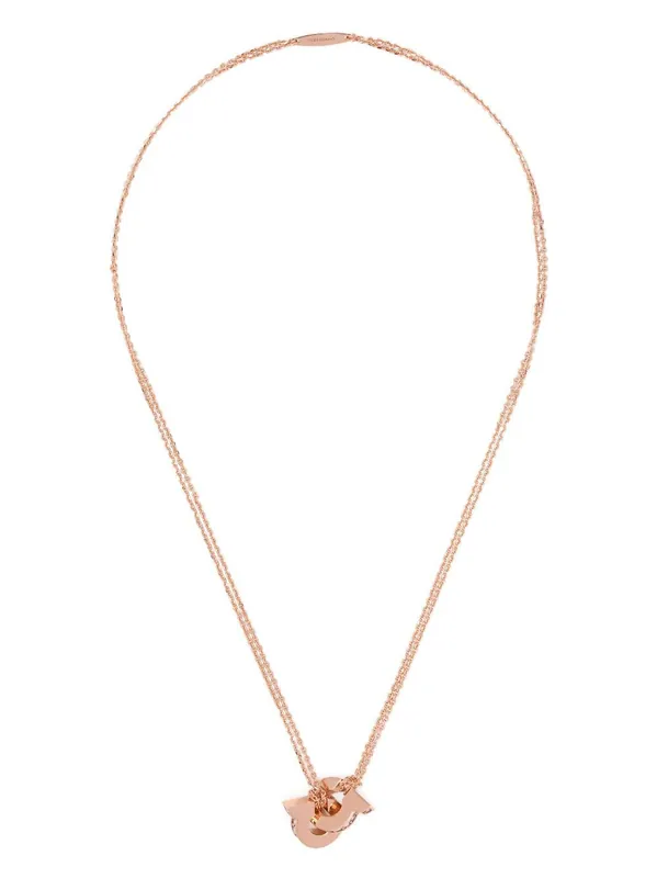 Double Gancini Pendant Necklace - Ferragamo