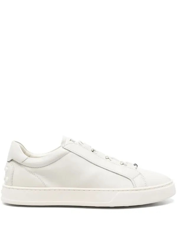 Leather Sneakers With One-Pull Lace