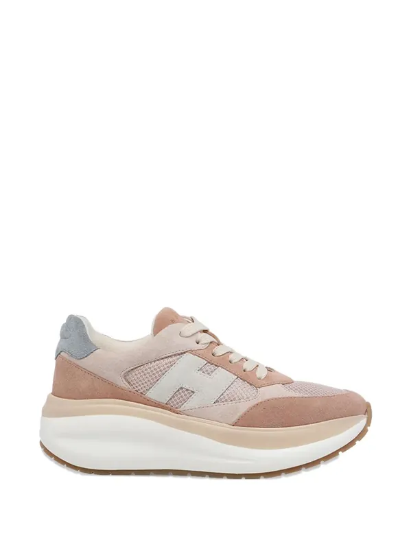 H714 Suede And Mesh Sneakers - Hogan